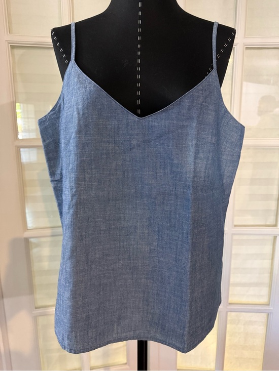 J. Crew Tops - J. Crew Chambray Blue Spaghetti Strap Tank Top